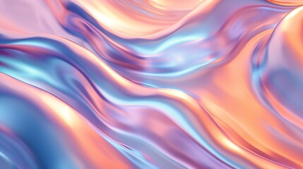 Celestial Symphony: Heavenly 3D ripples in calming hues, top view. - obrazy, fototapety, plakaty