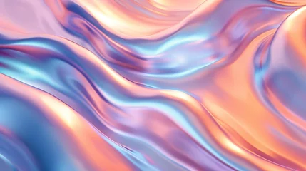 Foto op Canvas Celestial Symphony: Heavenly 3D ripples in calming hues, top view. © BGSTUDIOX