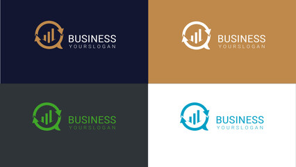 Business Logo Icon with multicolor & editable 
