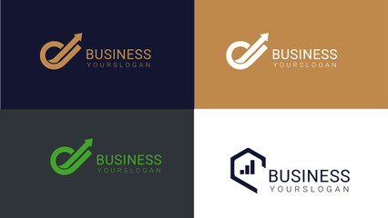 Business Logo Icon with multicolor & editable 