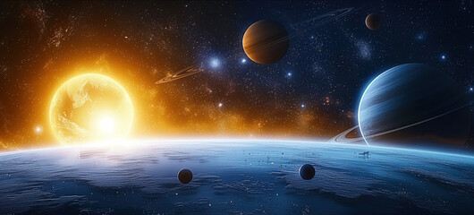 solar system planets and star