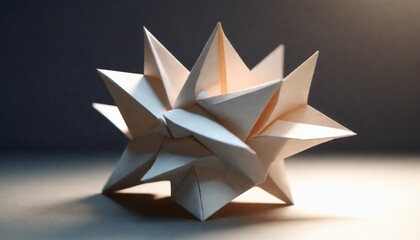 3d model A closeup of an intricate origami sculptu (6)