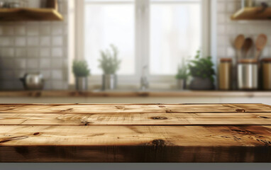 wooden kitchen counter on white background in the style 61dc9a56-b0d3-4479-a9c1-cd4ebbb94902
