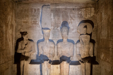 Abu Simbel, Temple of Ramses II, temples of ancient Egypt, ancient civilizations - obrazy, fototapety, plakaty