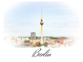 card with a view of Berlin 