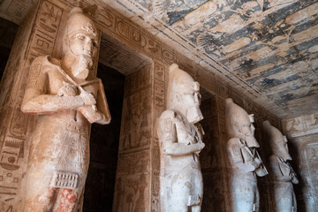 Abu Simbel, Temple of Ramses II, temples of ancient Egypt, ancient civilizations - obrazy, fototapety, plakaty