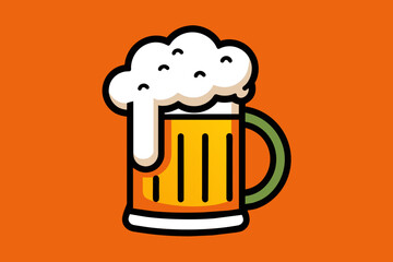 oktoberfest beer mug illustration