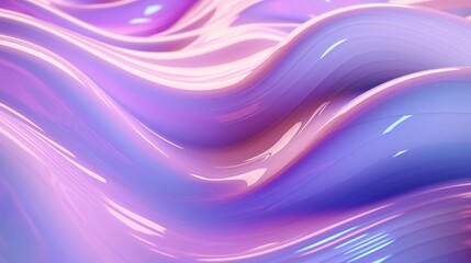 Naklejka premium Soothing Holographic Rhythms: Hypnotic rhythms play out in calming holographic waves.
