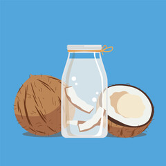 coconut oil illustration