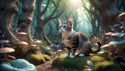 a-3d-cat-exploring-a-fantasy-forest-filled-with-ma-