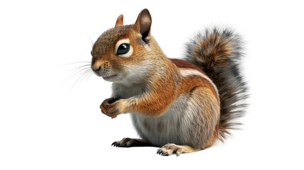 Fototapeta premium Squirrel animal isolate on transparent background, cutout, png