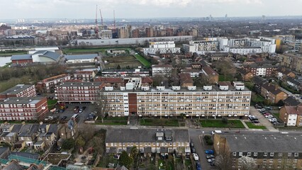 Hornsey North London Streets and roads UK drone,aerial .