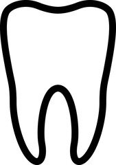 Tooth icon isolated on white background