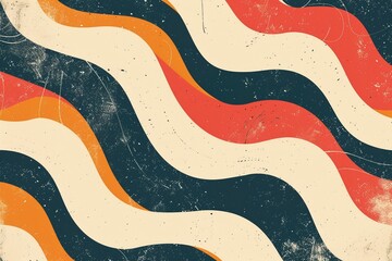 Eye-catching retro sportswear graphics paired with a textured background capture the spirit of classic athletic wear