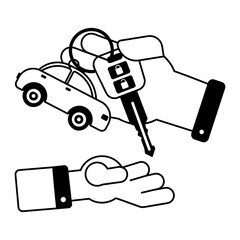 Obraz premium Editable glyph icon of buying car 