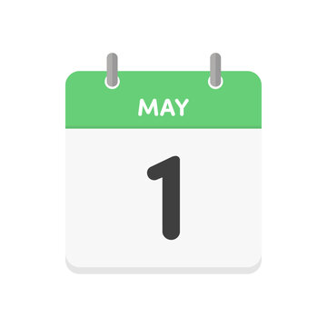 5月1日･MAY 1st の日めくりカレンダーのアイコン - 昭和の日･メーデー･5/1ののイメージ
