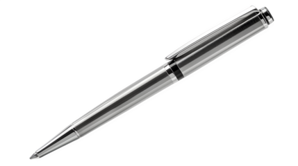 Sleek modern-day office pen isolated on a transparent background, PNG, Ai