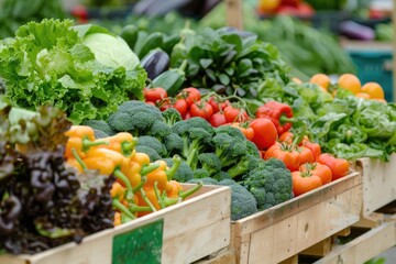 Garden Vegetables. Fresh Organic Vegetarian Food Market with Healthy Ingredients
