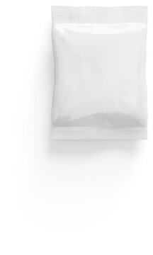 Blank white standing zipper pouch isolated on transparent background , can be used in a variety of industries, such as food and beverage, cosmetics, and electronics.