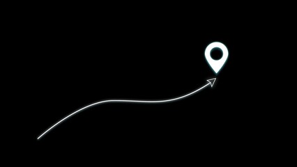 Location icon and location tracking pin illustration.