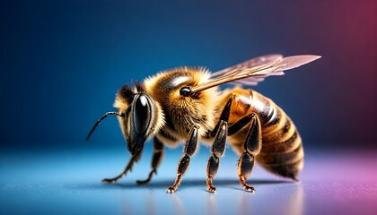A coloful honey bee (111) - obrazy, fototapety, plakaty