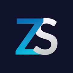 Unique ZS letter logo Icon vector template.