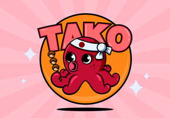 Red Octopus Takoyaki Gaming Logo