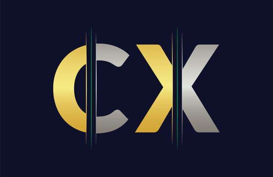 Unique CX letter logo Icon vector template.