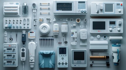 electronic medical instruments top view