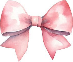 Watercolor Pink Bow - 771402336