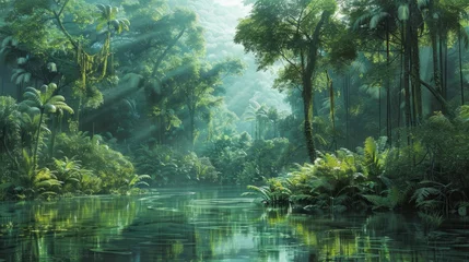  A River Flows Through a Forest © Prostock-studio