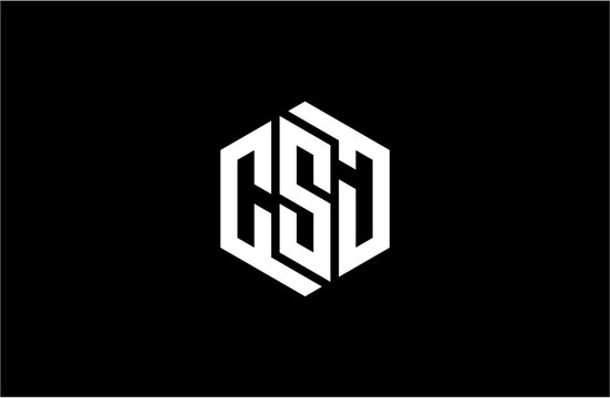 CSJ creative letter logo design vector icon illustration