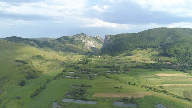 Aerial view at Cheile Aiudului (Aiud Keys)