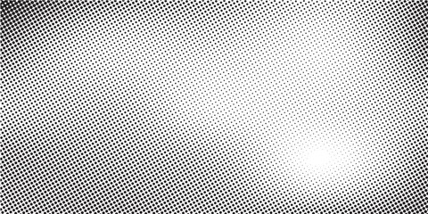 Halftone textures, patterns with black dots, gradient grain grunge backgrounds. Vintage texture grain dots, illustration of pattern grain dotwork monochrome - obrazy, fototapety, plakaty