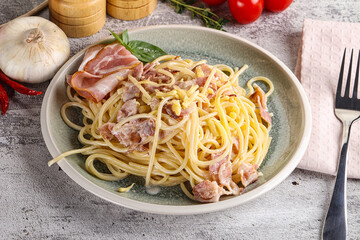 Italian pasta spaghetti Carbonara