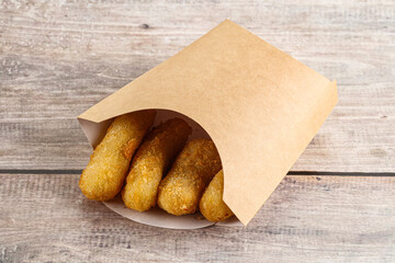 Breaded cheese sticks snack appetizer