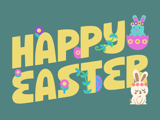 happy easter greeting card