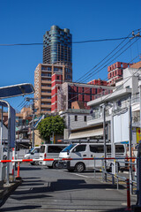 東京の赤坂6丁目から望む赤坂の都市風景