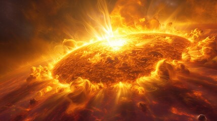 fiery flares on the sun cosmic