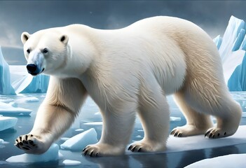 polar bear cub
polar bear on the snow