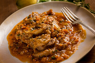 milanese braised veal, traditional italian recipe - 771411727