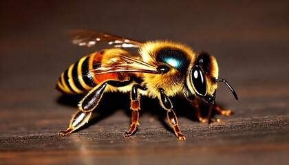 A coloful honey bee (210) - obrazy, fototapety, plakaty