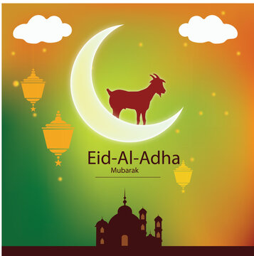 Eid-Al-Adha image Illustration Free Vector