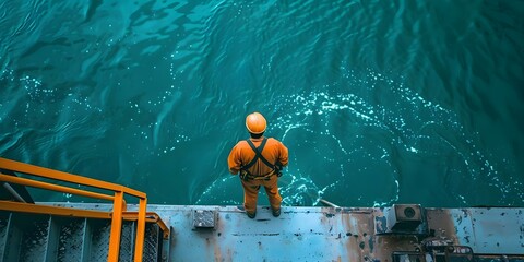 Efficient port operations ensure safe workplace practices and logistics safety protocols for professionals in the industry. Concept Logistics Safety Protocols, Workplace Safety