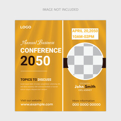 Creative business conference social media post banner template