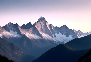 Fototapeta na wymiar 35mm-film-photography-Serene-mountain-range-at-sun (2)