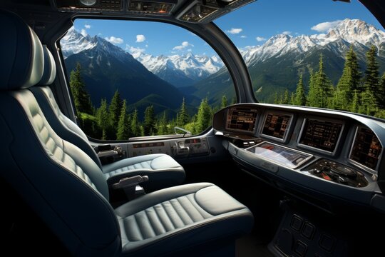 Design a futuristic space station with advanced technology, featuring a breathtaking panoramic view of planet earth from its window.