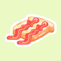 Handy Flat Stickers Depicting Junk Food