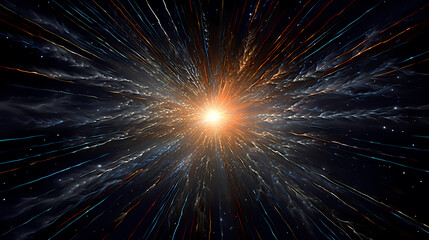 Big bang background in deep space