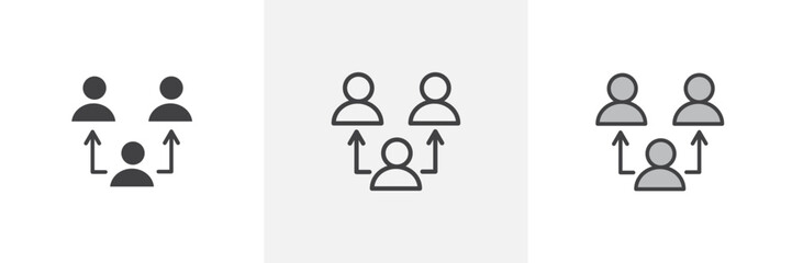 Mediation Professional and Financial Advisory Icons. Broker Expertise and Third-Party Services.